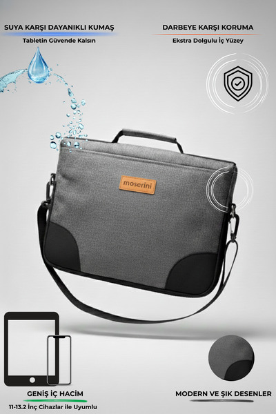 Moserini Omuz Askılı iPad Pro 6.Nesil 12.9”/ 7.Nesil 13”/ Air M2 ile Uyumlu T...