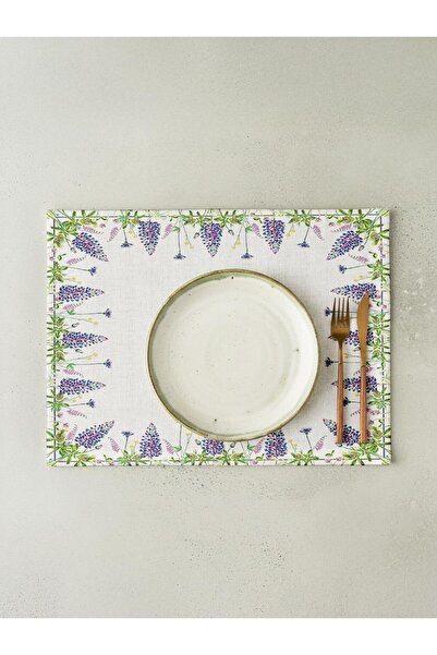 Markaev Σετ αμερικανικής τραπεζαρίας 6 τεμαχίων από βαμβάκι Lilac Dream