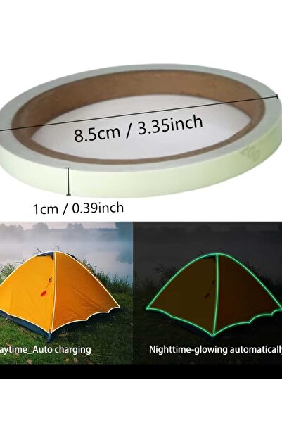 ÇEÇEN HOME 1 Adet 1 cm-5 metre Kendinden Yapışkanlı Karanlıkta Parlayan Bant ...