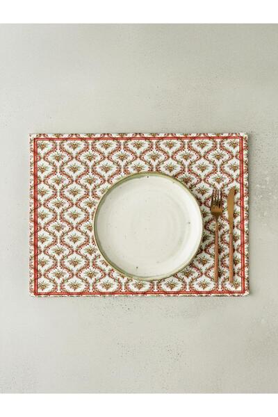 Markaev Christmas Wreaths Cotton 4-Piece American Dinner Set