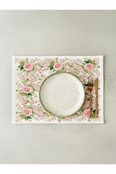 Markaev Spring Roses Cotton 4-Piece American Dinner Set