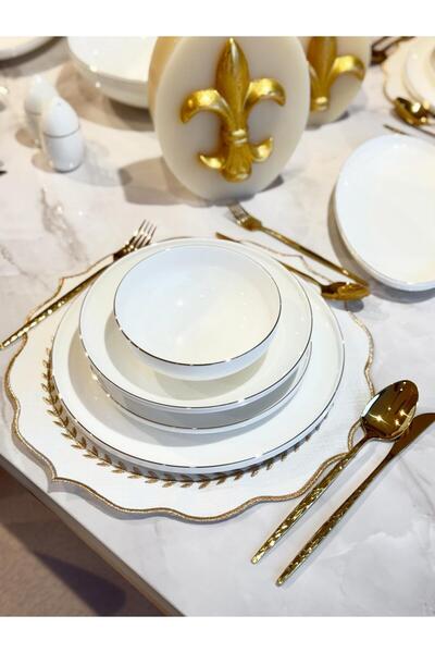 CREARTHOME 30 Parça Gold Fine Bone Yemek Takımı MTFK.0159