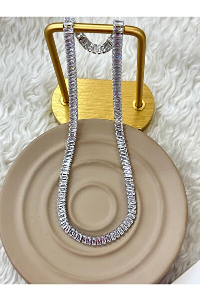 BY YASİN TOPÇU 💎 ✨   Baguette Stone Sparkling Elegance Necklace ✨ 💎