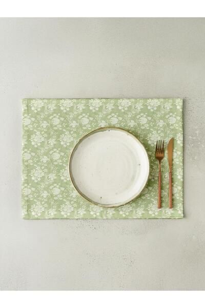 Markaev طقم أدوات مائدة أمريكي من 6 قطع من القطن من بوتانيكا نوستالجي