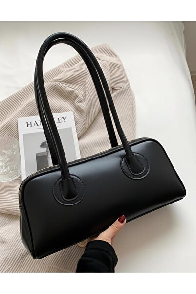 Handley Geantă de umăr tip baguette din piele moale de lux