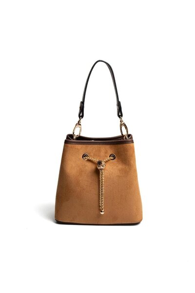 Silver Polo حقيبة كروس للنساء من الجلد المدبوغ باللون البني الفاتح من Silver ...