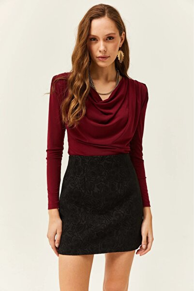 modapark.ist Women's Shoulder Pad Pack Pleated Detachable Collar Blouse