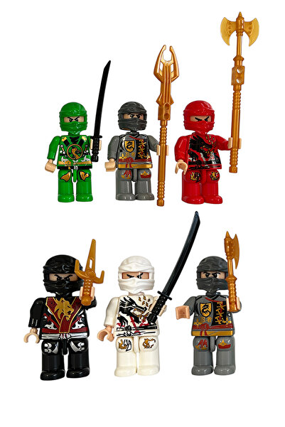 UDATOYS Ninja Go Ninjalar Jay Lloyd Kai Zane Samuray Oyuncak Karakterler 6'Lı...