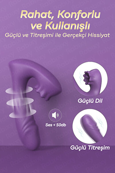 Rabixy Uzaktan Kumandalı Giyilebilir Dil Vuruşlu Vibratör