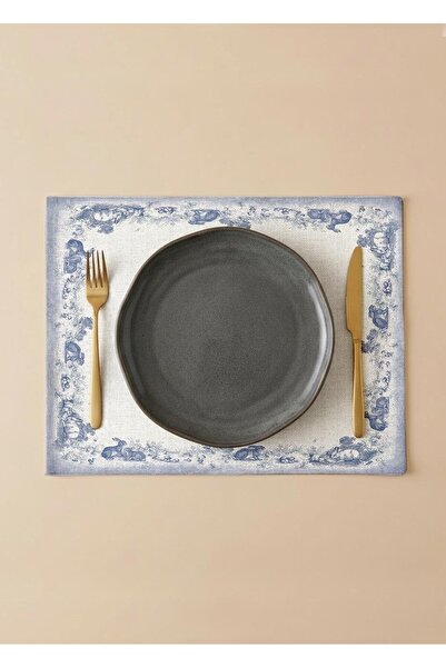 Markaev طقم أدوات مائدة أمريكي من 4 قطع من القطن بتصميم الغابة الخيالية