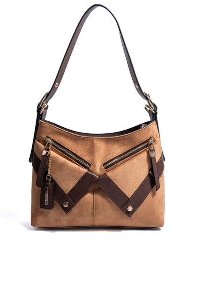 Silver Polo حقيبة كتف للنساء من سيلفر وبولو SP1268 من الجلد المدبوغ باللون ال...