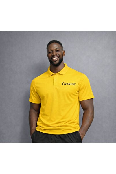 NOFLEN Men's Groove Printed Polo Neck T-Shirt