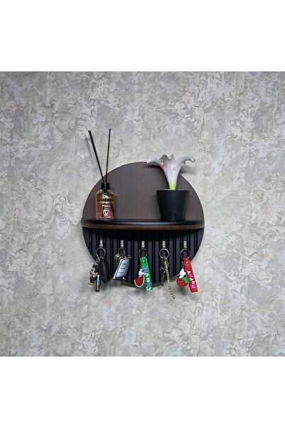 diğer 111 Modern Tasarımlı Duvar Tipi Anahtarlık Askısı – Raflı Model (Membran Baskılı MDF)