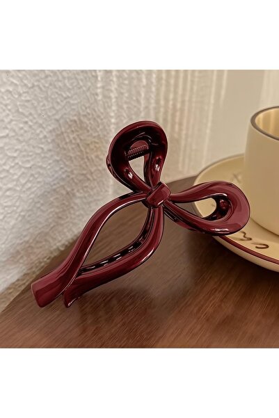 Marchen Collection Kadın Bordo Fiyonk Mandal Toka Büyük Boy