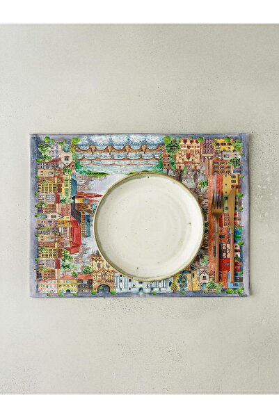 Markaev Set de 4 bucăți din bumbac cu peisaj urban