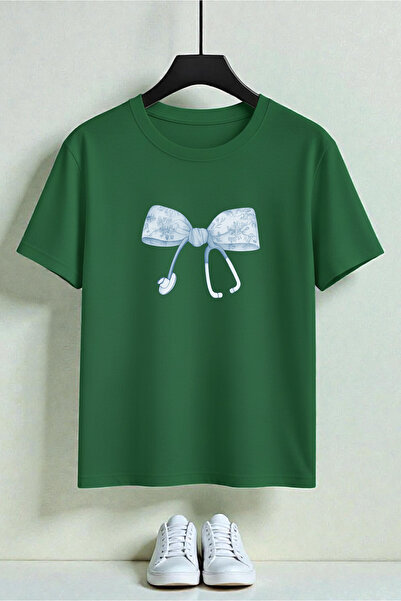 uyguntarz Μπλουζάκι Unisex με φιόγκο & στηθοσκόπιο με τύπωμα σχεδίων