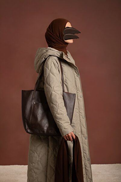 Lemaye Hooded Long Length Quilted Coat - Sofy Green