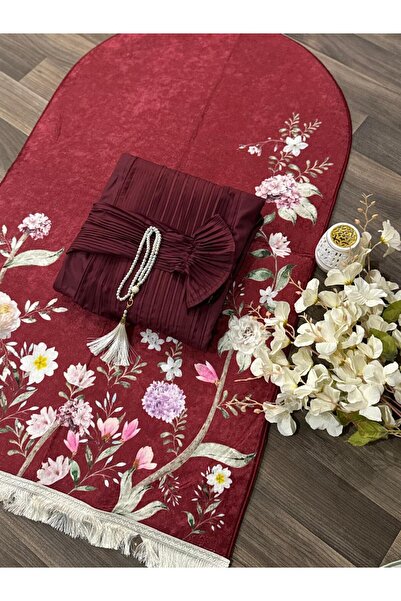 ssd A luxurious and elegant prayer mat and sheet set, a new and modern design for the spirituality of prayer.