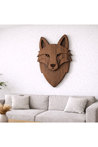 katasarım Kurt Motifli Duvar Dekorasyonu, Ahşap Kurt Duvar Tablosu, Wallart