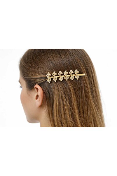 Bittox Agrafă de păr de lux cu litere cu pietre pentru femei - Accesoriu de p...