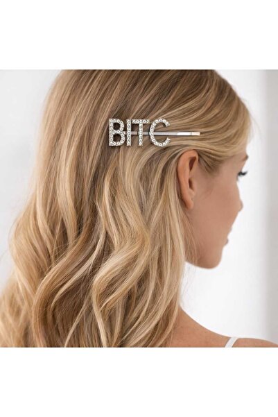 Bittox Agrafă de păr de lux cu litere cu pietre pentru femei - Accesoriu de p...