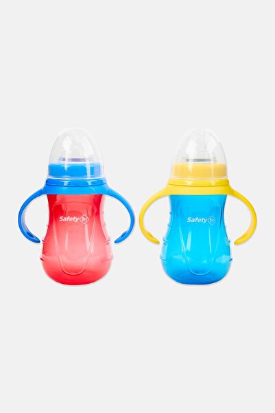 Safety 1st 2 Pack Wide Neck Feeding Bottles, Multicolor