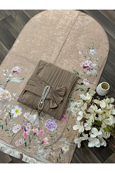 ssd A luxurious and elegant prayer mat and sheet set, a new and modern design for the spirituality of prayer.