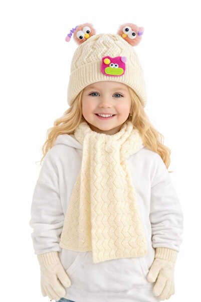 gigigiyim طقم قبعة للأطفال البنات مع وحش كوكيز ملون