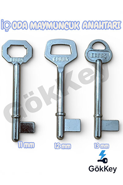 GökKey Oda Kapısı Anahtarı 3 Lü Set Kale Kilit Ito Kilit Hok Kilit Şahsuvar K...