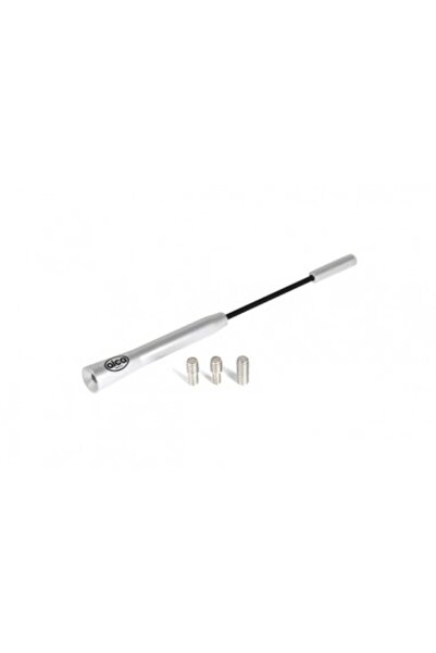 ALCA Antenă auto universală cromată exterioară 16,5 cm cu 3 adaptoare (4-5-6 mm)