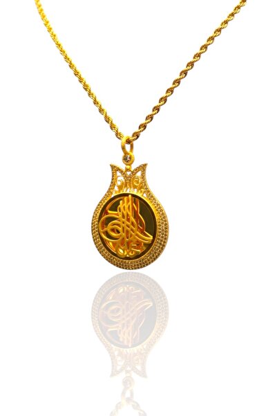 Hakan Güler Kuyumculuk Altın Lale Model Tuğralı Kolye Uçlu Halat Zincir – 14 ...