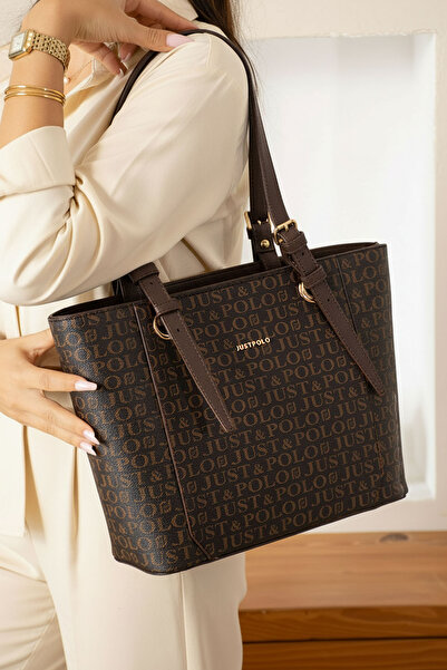 POLO CLUB Geantă de mână și de umăr pentru femei Just Polo, mărime mare, cu 5 compartimente (25x35 cm) 9070