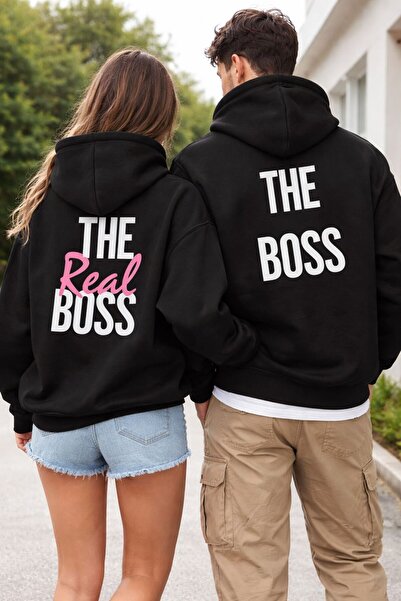 HerTarzınTrendi Sevgililer Günü Çift Kombini Kapüşonlu Sweatshirt - Patron & ...