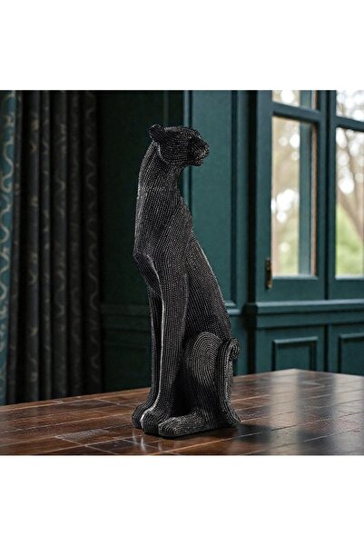 zeydude Dekoratif Aksesuar Oturan Puma Panter Siyah
