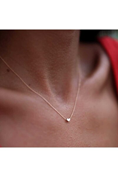 beePoint 316L Çelik Kadın Gold Minimal Kolye