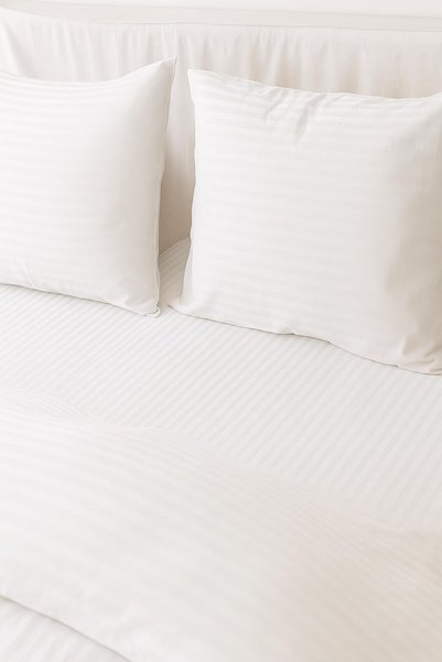 moon secret tekstil 100% Cotton Striped Fitted Sheet Set 180 X200