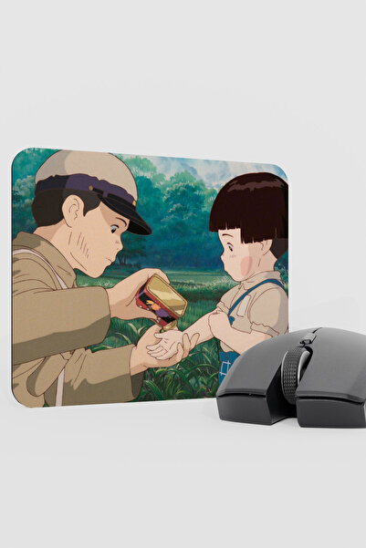mousepad bastir Grave of the Fireflies Anime V2 - 22X18 Gaming Rubber Non-Sli...