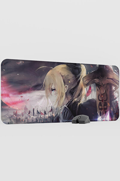 mousepad bastir Fate Anime V5 - 90X40 XXL Gaming Rubber Non-Slip Base Mouse P...