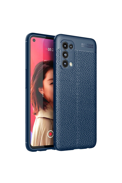 TechTrove Oppo Reno 5 İçin Uyumlu Deri Tasarımlı Elde Kaymaz Korumalı Silikon...