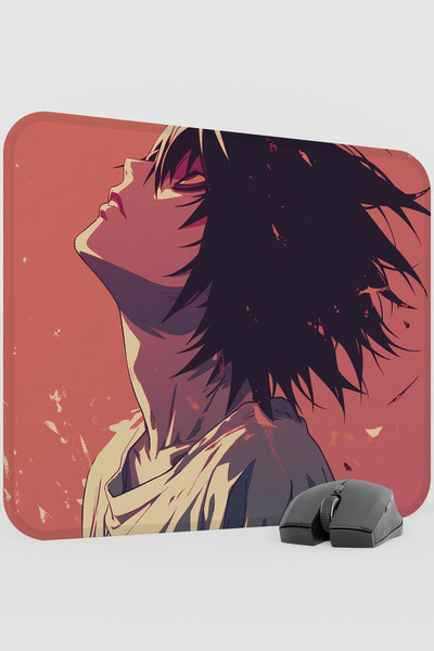 mousepad bastir لوحة ماوس مطاطية كبيرة الحجم مضادة للانزلاق بتصميم أنمي ديث ن...