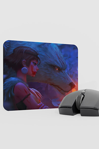 mousepad bastir Mononoke hime Anime V5 - 22X18 وسادة ماوس مطاطية للألعاب غير قابلة للانزلاق