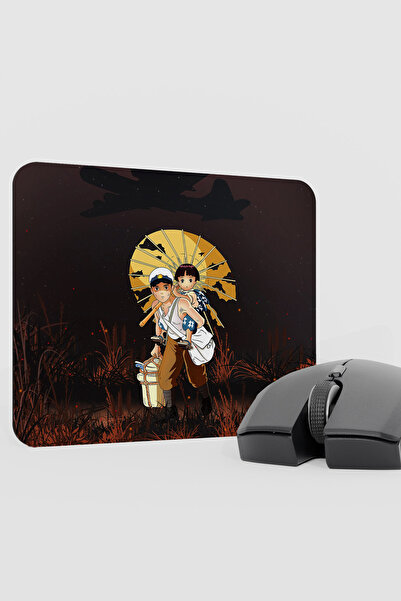 mousepad bastir Grave of the Fireflies Anime V5 - 22X18 Gaming Rubber Non-Sli...