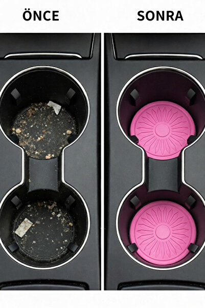 ozzen Araba Bardak Altlığı Silikon Araç İçi Kaymaz Mat Telefon Para Malzeme T...