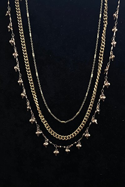 KOBA قلادة ذهبية أنيقة بتفاصيل على شكل قلب