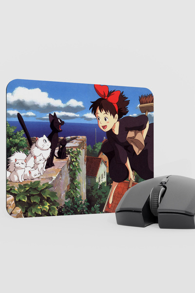 mousepad bastir خدمة توصيل كيكي الأنيمي الإصدار الأول - لوحة ماوس مطاطية للأل...