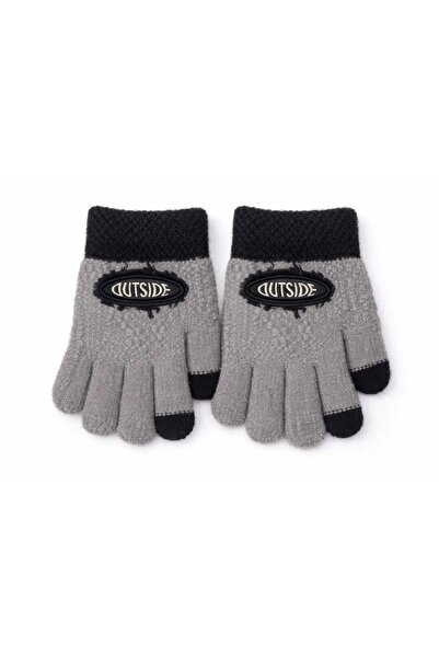 gigigiyim Self-Patterned Knitted Boys' Gloves