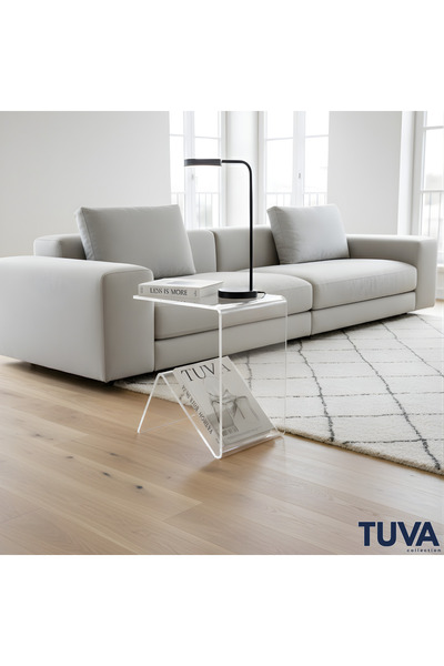 TUVA Collection ELAN Şeffaf Pleksi Yan Sehpa Komodin| Modern Minimal Tasarım ...