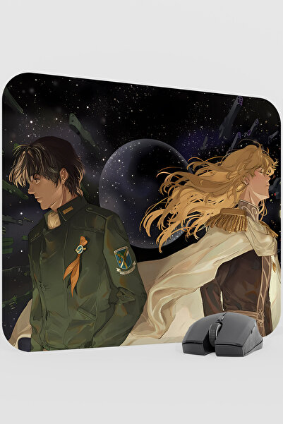 mousepad bastir Ginga Eiyuu Densetsu Anime V2 - 48X40 XL Gaming Rubber Anti-S...