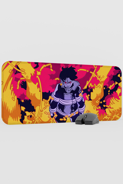 mousepad bastir Fire Force Anime V4 - 70x30 XL Gaming Rubber Anti-Slip Base M...