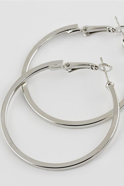 Leo'Stone Premium Series Cornered Ring Design 4 cm Women's Steel Earrings